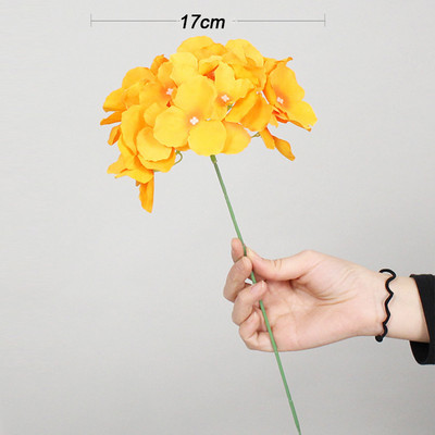 5GB Hortenzijas mākslīgie ziedi. Zīda pušķis galdam ar ziediem kāzu mājas dekorēšanai Viltus ziedu DIY vainagu aksesuāri