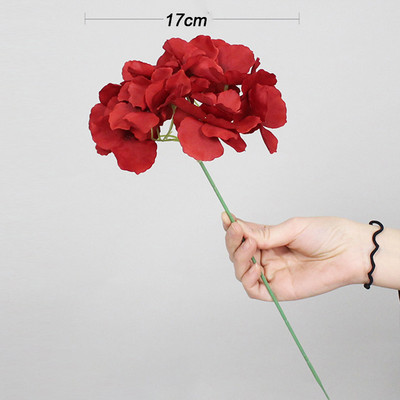 5GB Hortenzijas mākslīgie ziedi. Zīda pušķis galdam ar ziediem kāzu mājas dekorēšanai Viltus ziedu DIY vainagu aksesuāri