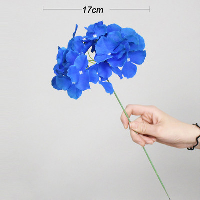 5GB Hortenzijas mākslīgie ziedi. Zīda pušķis galdam ar ziediem kāzu mājas dekorēšanai Viltus ziedu DIY vainagu aksesuāri