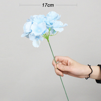 5GB Hortenzijas mākslīgie ziedi. Zīda pušķis galdam ar ziediem kāzu mājas dekorēšanai Viltus ziedu DIY vainagu aksesuāri