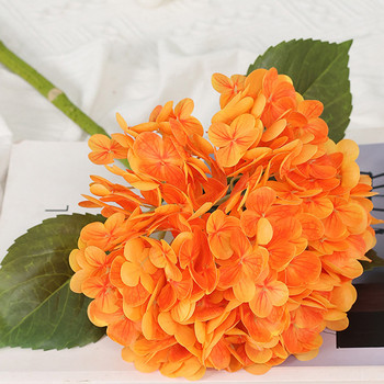Изкуствени истински докосващи се цветя Копринена хортензия Букет за булката Сватбен дом Аксесоари за декорация на хола Аранжировка на цветя