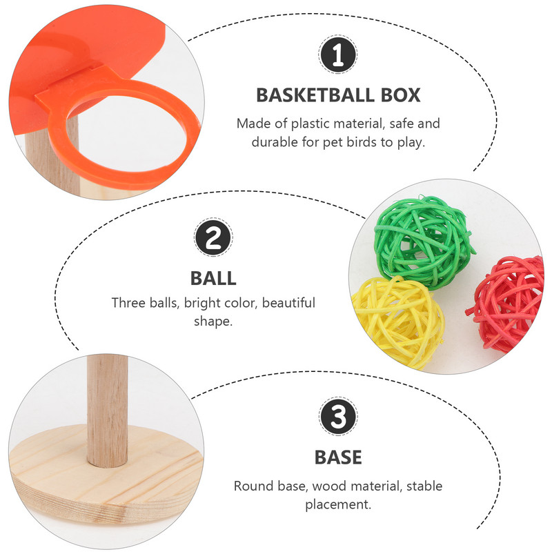 Suite Bird Basketbola Rotaļlieta Izglītojoša Papagailis Zvans Košļāt Treniņrotaļlietas Sporta piederumi