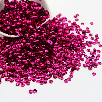 10 g apaļas kausu sequins PVC apaļas, ieliektas krāsas lielapjoma vizuļi 4 mm 5 mm plats, piemērots kāzu amatniecības šūšanai, sieviešu aksesuāri