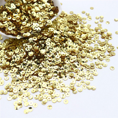 10 g apaļas kausu sequins PVC apaļas, ieliektas krāsas lielapjoma vizuļi 4 mm 5 mm plats, piemērots kāzu amatniecības šūšanai, sieviešu aksesuāri