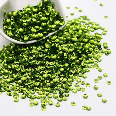 10 g apaļas kausu sequins PVC apaļas, ieliektas krāsas lielapjoma vizuļi 4 mm 5 mm plats, piemērots kāzu amatniecības šūšanai, sieviešu aksesuāri