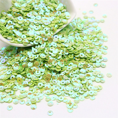 10 g apaļas kausu sequins PVC apaļas, ieliektas krāsas lielapjoma vizuļi 4 mm 5 mm plats, piemērots kāzu amatniecības šūšanai, sieviešu aksesuāri