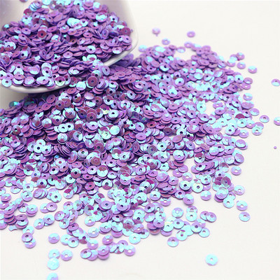 10 g apaļas kausu sequins PVC apaļas, ieliektas krāsas lielapjoma vizuļi 4 mm 5 mm plats, piemērots kāzu amatniecības šūšanai, sieviešu aksesuāri