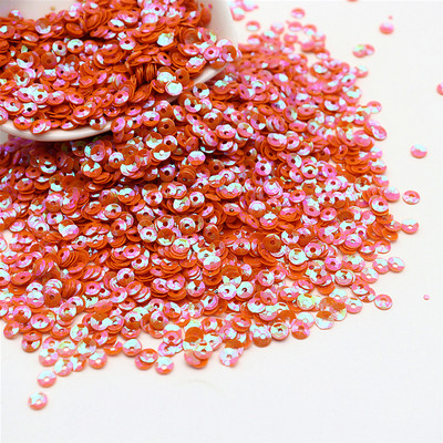 10 g apaļas kausu sequins PVC apaļas, ieliektas krāsas lielapjoma vizuļi 4 mm 5 mm plats, piemērots kāzu amatniecības šūšanai, sieviešu aksesuāri