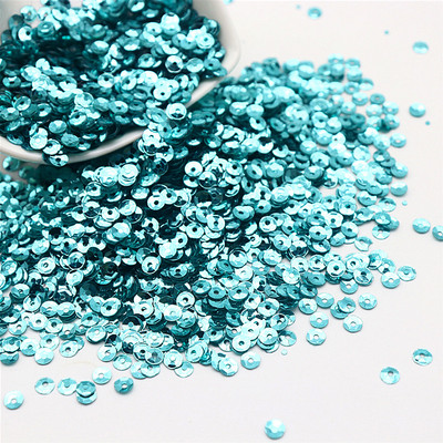 10 g apaļas kausu sequins PVC apaļas, ieliektas krāsas lielapjoma vizuļi 4 mm 5 mm plats, piemērots kāzu amatniecības šūšanai, sieviešu aksesuāri