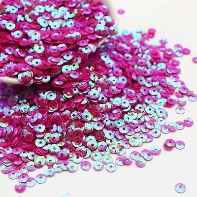 10 g apaļas kausu sequins PVC apaļas, ieliektas krāsas lielapjoma vizuļi 4 mm 5 mm plats, piemērots kāzu amatniecības šūšanai, sieviešu aksesuāri