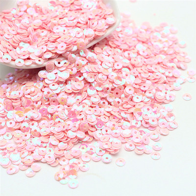 10 g apaļas kausu sequins PVC apaļas, ieliektas krāsas lielapjoma vizuļi 4 mm 5 mm plats, piemērots kāzu amatniecības šūšanai, sieviešu aksesuāri