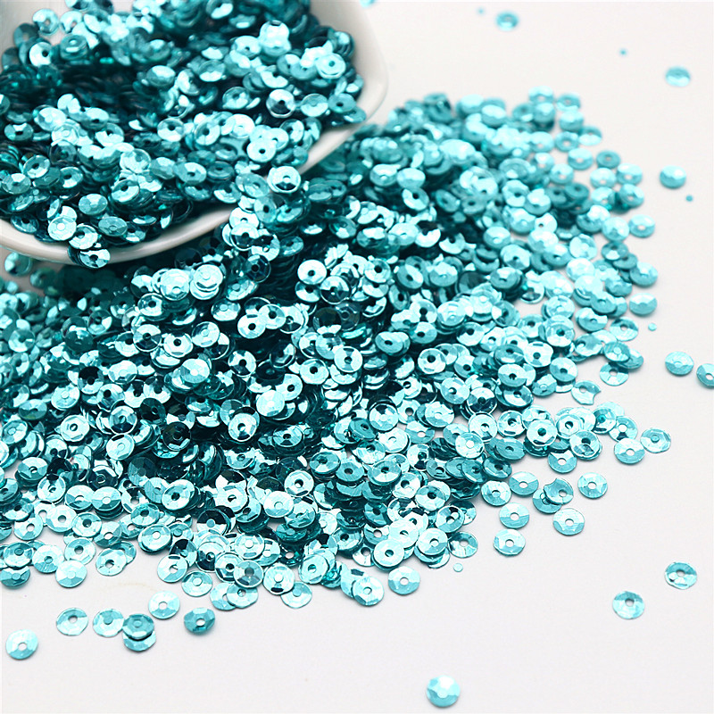 10 g apaļas kausu sequins PVC apaļas, ieliektas krāsas lielapjoma vizuļi 4 mm 5 mm plats, piemērots kāzu amatniecības šūšanai, sieviešu aksesuāri