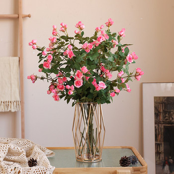 Нови красиви малки рози изкуствени копринени цветя сватба Направи си сам лексикон flores artificiales Есенен декор на къща