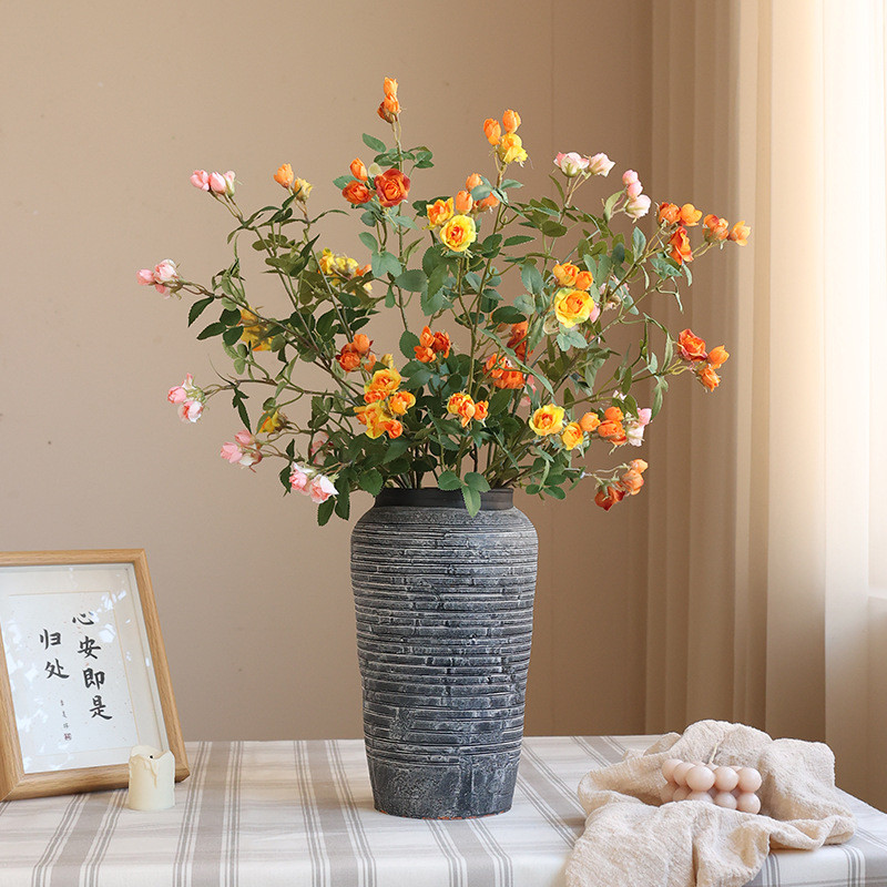 Jaunas skaistas mazas rozes mākslīgā zīda ziedu kāzas DIY albums flores mākslīgie rudens mājas dekori