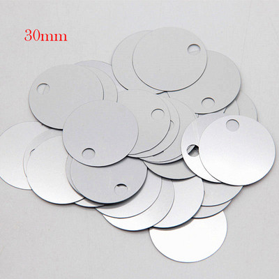 Sequin 10mm 20mm 30mm Plakani apaļi vizuļi amatniecībai Lielāki apaļi vizuļi Paillette Lentejuelas ar lielu caurumu DIY šūšanas piederums