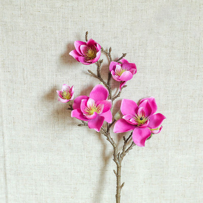 Imitēta zara Magnolijas lateksa mākslīgie ziedi Mājas kāzu dekors Dzīvojamās istabas dekors viltus ziedi Mākslīgie листья розы