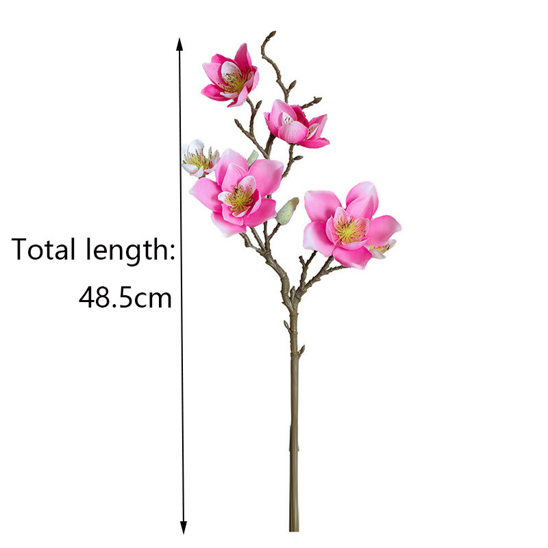 Imitēta zara Magnolijas lateksa mākslīgie ziedi Mājas kāzu dekors Dzīvojamās istabas dekors viltus ziedi Mākslīgie листья розы