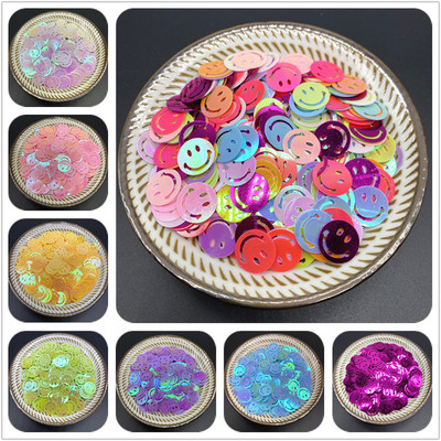 200 buc/lot 12mm PVC formă rotundă smiley paiete Paillettes pentru unghii accesorii de artizanat bricolaj pandantiv paiete unghii paiete