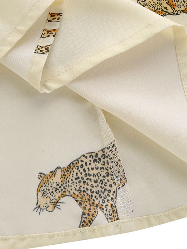 Liela izmēra 5XL VONDA Bohēmijas sieviešu vasaras ballītei gara Maxi kleita, brīva tīģera apdruka, ikdienišķa vintage Vestidos ar 3/4 piedurknēm sauleskleita