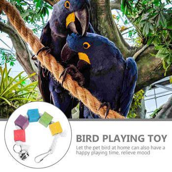 Παιχνίδια κατοικίδιων ζώων Φυσικό πουλί παπαγάλος που δαγκώνει ξύλινο μπλοκ κατοικίδιο ζώο Ξύλινο παπαγάλο προμήθειες Μικρές