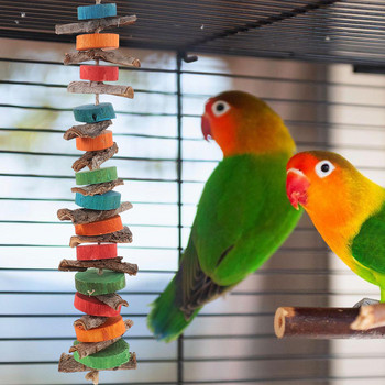 Παίξτε Bird Chew παπαγάλος παπαγάλος παιχνίδια Ξύλινα κρεμαστά παιγνίδια παπαγάλος κλουβί αξεσουάρ Παπαγάλος δάγκωμα Πρακτικό