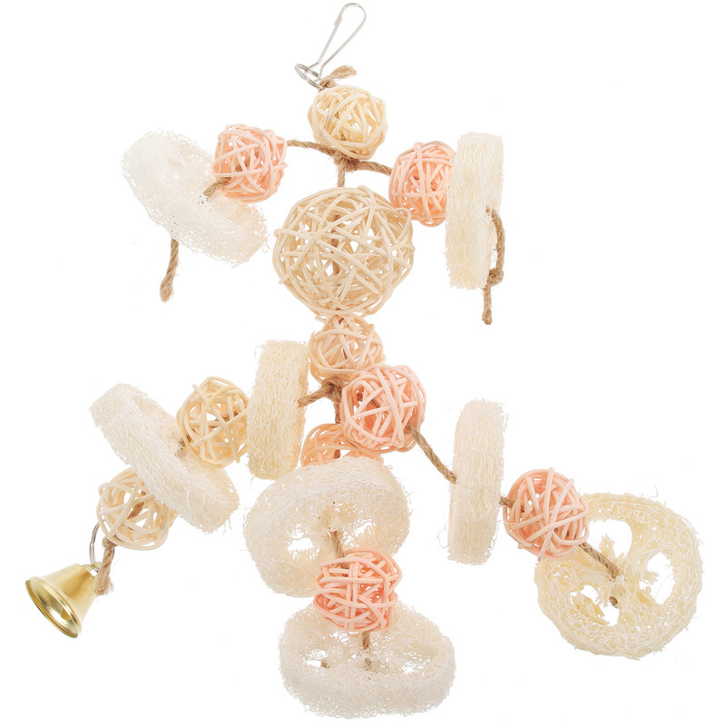 Vilcienu putnu būrīša rotaļlieta Barības meklēšana Piekārts Papagailis Līdzsvars Košļāt Koka Papagailis Rotaļlietas Sasmalcināšana