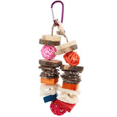 Krāsu plēve Nodilumizturīga papagaiļa rotaļlieta Delikāts putnu šūpoles, izturīgs pret kodumiem, piekarināms mājdzīvnieks smieklīgs