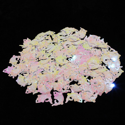 10g 25mm PVC sequin Krāsains Zivs formas Brīvi sequins Amatniecībai Pailletes Soma Apģērbu Šūšanas Piederumi DIY Glitter Confetti