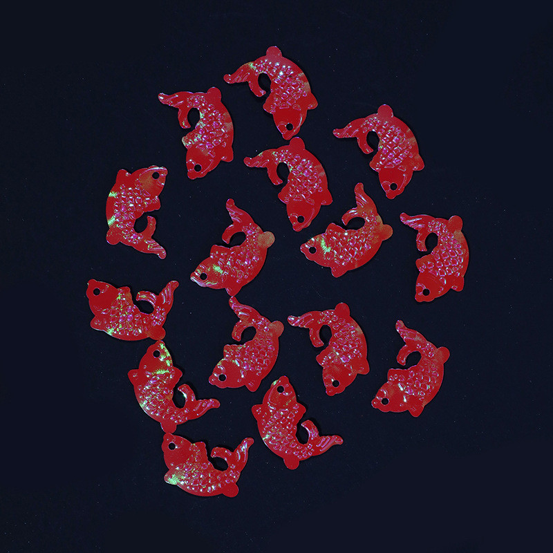 10g 25mm PVC sequin Krāsains Zivs formas Brīvi sequins Amatniecībai Pailletes Soma Apģērbu Šūšanas Piederumi DIY Glitter Confetti