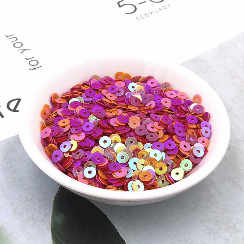 1000Gb/5g/Pack 4mm AB Krāsas Saskaņot PVC Sequins Amatniecībai Pailletes Šūšanas Dekorācijas DIY Piederums Lentejuelas Para Coser