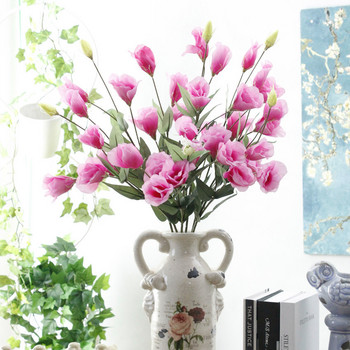 7 κεφαλές Eustoma Lisianthus Μεταξωτά Τεχνητά Λουλούδια για Διακόσμηση Γάμου Σπίτι Ψεύτικα λουλούδια Κεντρικά για τραπέζια Δωρεάν αποστολή