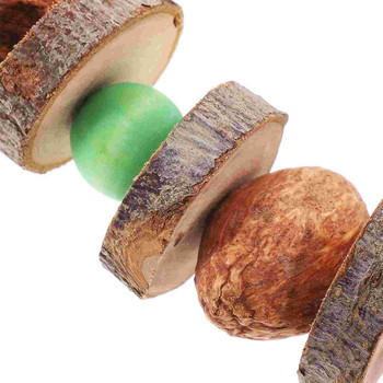 Apple Wood φορητό παπαγάλο παιχνίδι πουλί κατοικίδιο ζώο που μασάει κλουβί κλουβί που δαγκώνει κρεμαστή μπουκιά Ξύλινο κλουβί