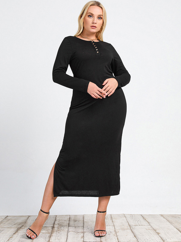 2022. gada sieviešu ballīšu kleitas ar garām piedurknēm ar kakla izgriezumu lielizmēra vienkrāsainas biroja dāmu ikdienas modes kleitas vasaras drēbēm