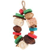 Rotaļlieta būrī papagailis Koka papagaiļu rotaļlietas mājdzīvnieku rotaļlieta Nodilumizturīgs putnu pakarināmais košļājamais