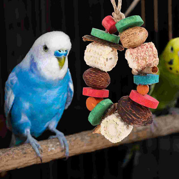 Κλουβί Parakeet Παιχνίδι Ξύλινα παιχνίδια παπαγάλου Παιχνίδια για κατοικίδια Παιχνίδι για κατοικίδια Ανθεκτικό στη φθορά Bird Hanging Chew