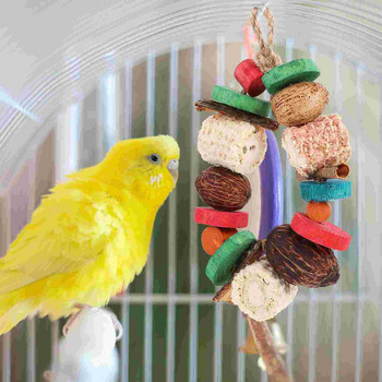 Κλουβί Parakeet Παιχνίδι Ξύλινα παιχνίδια παπαγάλου Παιχνίδια για κατοικίδια Παιχνίδι για κατοικίδια Ανθεκτικό στη φθορά Bird Hanging Chew