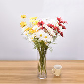 1 pušķis 5 galviņas Mākslīgās gerberas margrietiņas rožu ziedi zīda viltus zieds amatniecības dāvanām mājas dārzam kāzu Ziemassvētku dekors