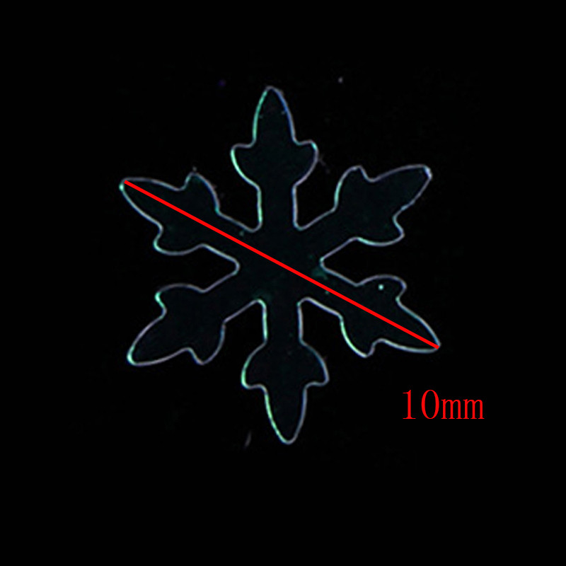 Lieli vizuļi, 10 mm Ziemassvētku sniegpārsliņu paletes balti sniega puķes plakani fliteri, vaļīgi PVC mirdzoši pailleti, amatniecības darbi 10g