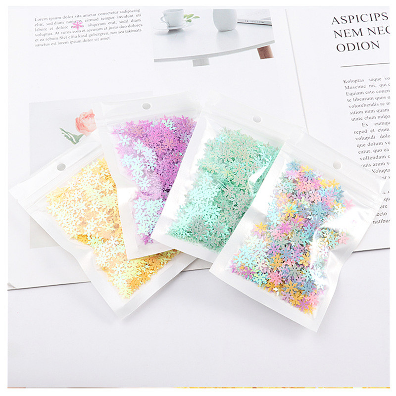 9 mm sniegpārsliņu vizuļi nagi skaistums DIY vizuļi ar rokām darināti materiāli kristāla māla krelles kāzu ballīte vizuļu mešana