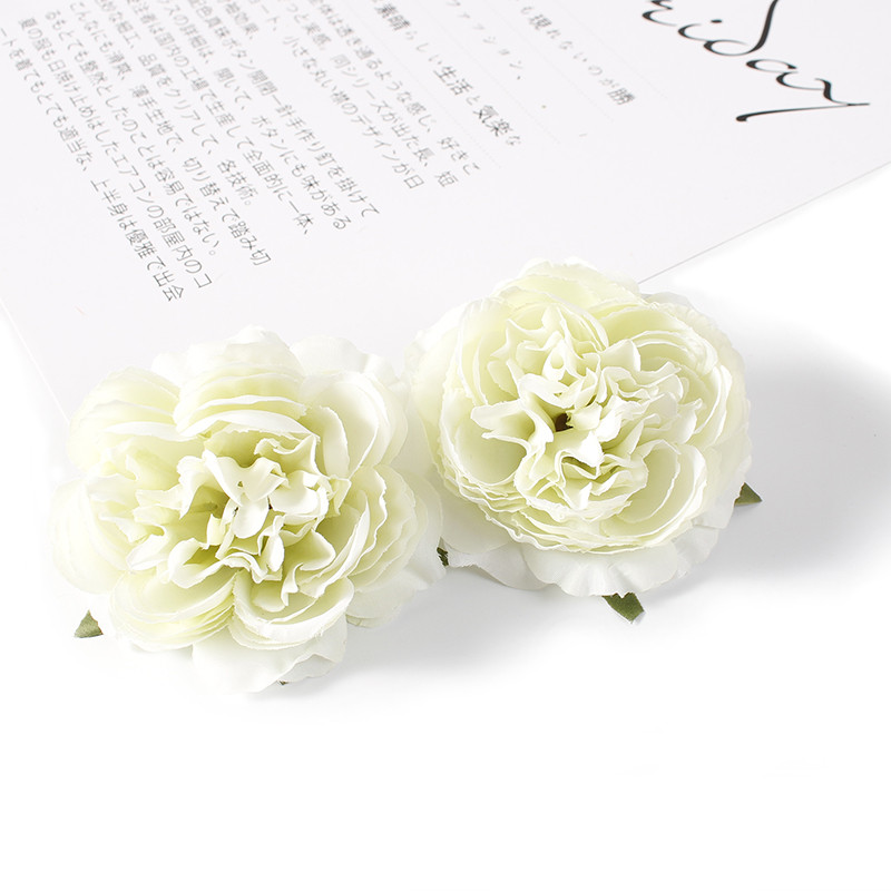 5 buc./lot bujor flori artificiale cap bricolaj coroană necesită artizanat flori false pentru decorarea nunții decorarea camerei acasă de Crăciun