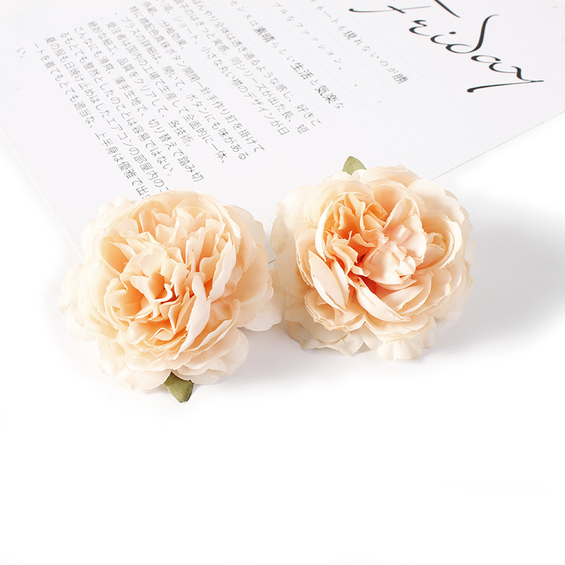 5 buc./lot bujor flori artificiale cap bricolaj coroană necesită artizanat flori false pentru decorarea nunții decorarea camerei acasă de Crăciun