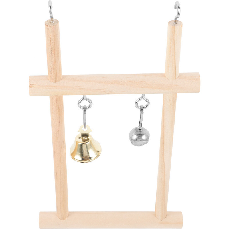 Putni mājsaimniecības papagailis šūpoles Smieklīgas rotaļlietas būris Materiāli Koka kodumiem izturīgi piekaramie laktas kaktiņi Rotaļlietas