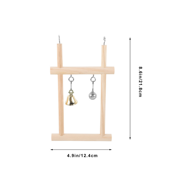 Putni mājsaimniecības papagailis šūpoles Smieklīgas rotaļlietas būris Materiāli Koka kodumiem izturīgi piekaramie laktas kaktiņi Rotaļlietas