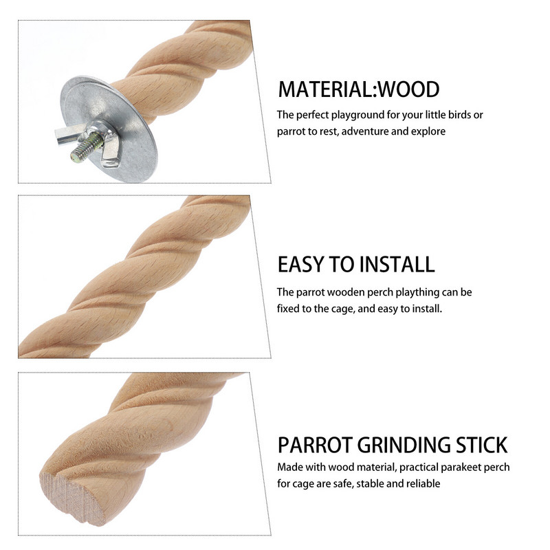 Pārstāvēt putnu būri Rotaļlietas Papagaiļu Statīvs Asaris Koka Dabiski Putnu Asaris Aksesuāri Statīvi Papagaiļi