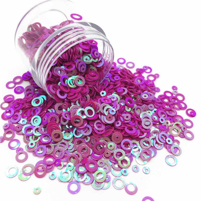 Divkārši vizuļi, 5 mm, apļveida gredzens, 3 mm, apaļš, punkta forma, vaļīgi vizuļi nagu mākslas sievietēm, nagu dekorēšana, šūšana bērniem, DIY piederumi 10g