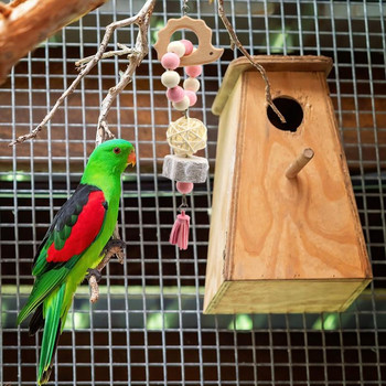 Играчки за африкански сив папагал Играчки за дъвчене на папагал Играчки за гризане на птици за почистване на зъбите и забавление за африкански сиви корели