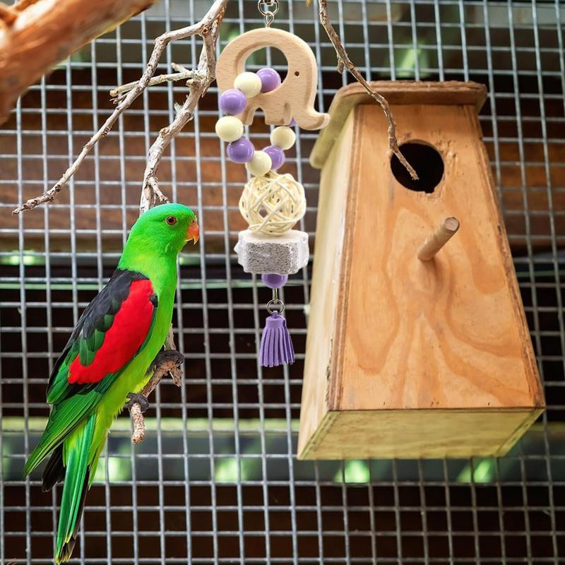 Āfrikas pelēko papagaiļu rotaļlietas Papagaiļu košļājamās rotaļlietas Putni košamās rotaļlietas zobu tīrīšanai un izklaidei Āfrikas pelēkajām kokteilēm