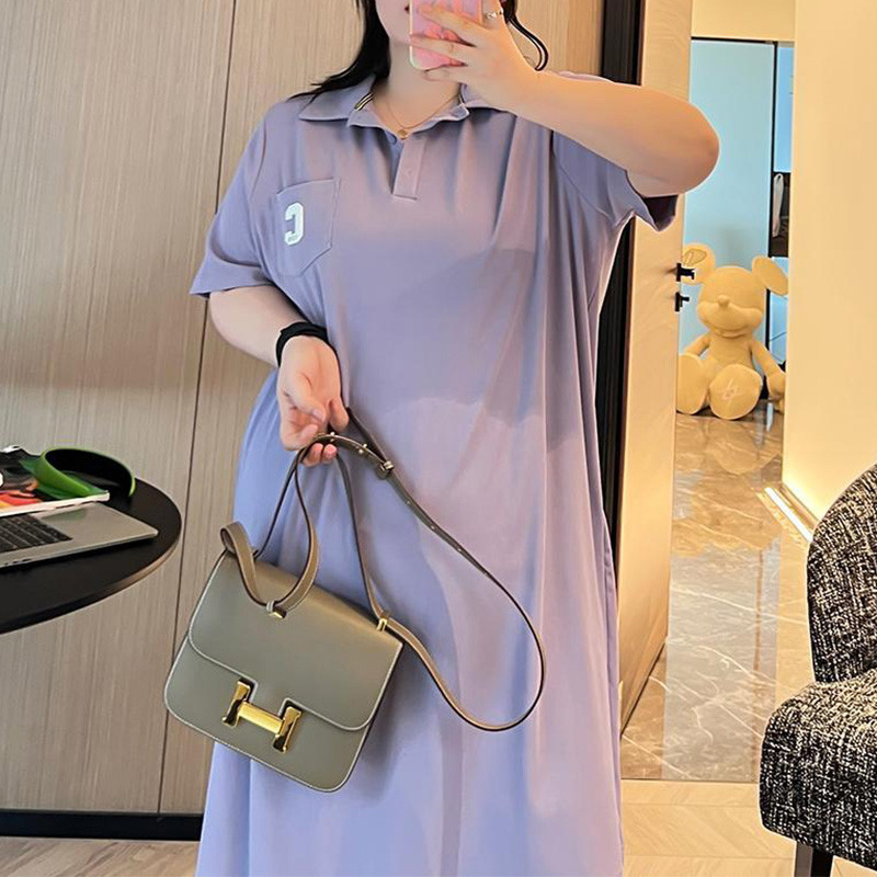 Pavasaris Vasara Jauns Liela izmēra sieviešu apģērbs Ikdienas ielas apģērbs Polo kakla viengabalains, brīvs izšuvums ar burtu īsām piedurknēm