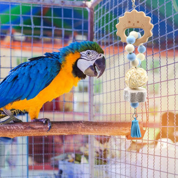 Играчки за африкански сив папагал Играчки за дъвчене за папагали Играчки за почистване на зъби Устойчиви на ухапване за вълнисти папагали Какаду Папагали Африкански Гре