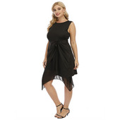 2021. gada jauns sieviešu lielizmēra kleita līdz ceļgalam, melna, cieta, liela, liela, liela izmēra V veida kakla izgriezums, apģērbs, ikdienas apģērbs sieviešu kostīmiem